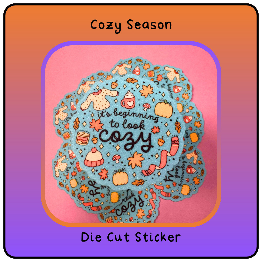 Cozy Season - Die Cut Sticker