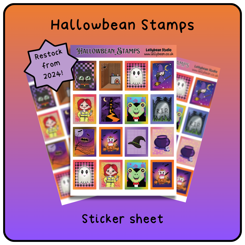 Hallowbean Stamps - Sticker Sheet