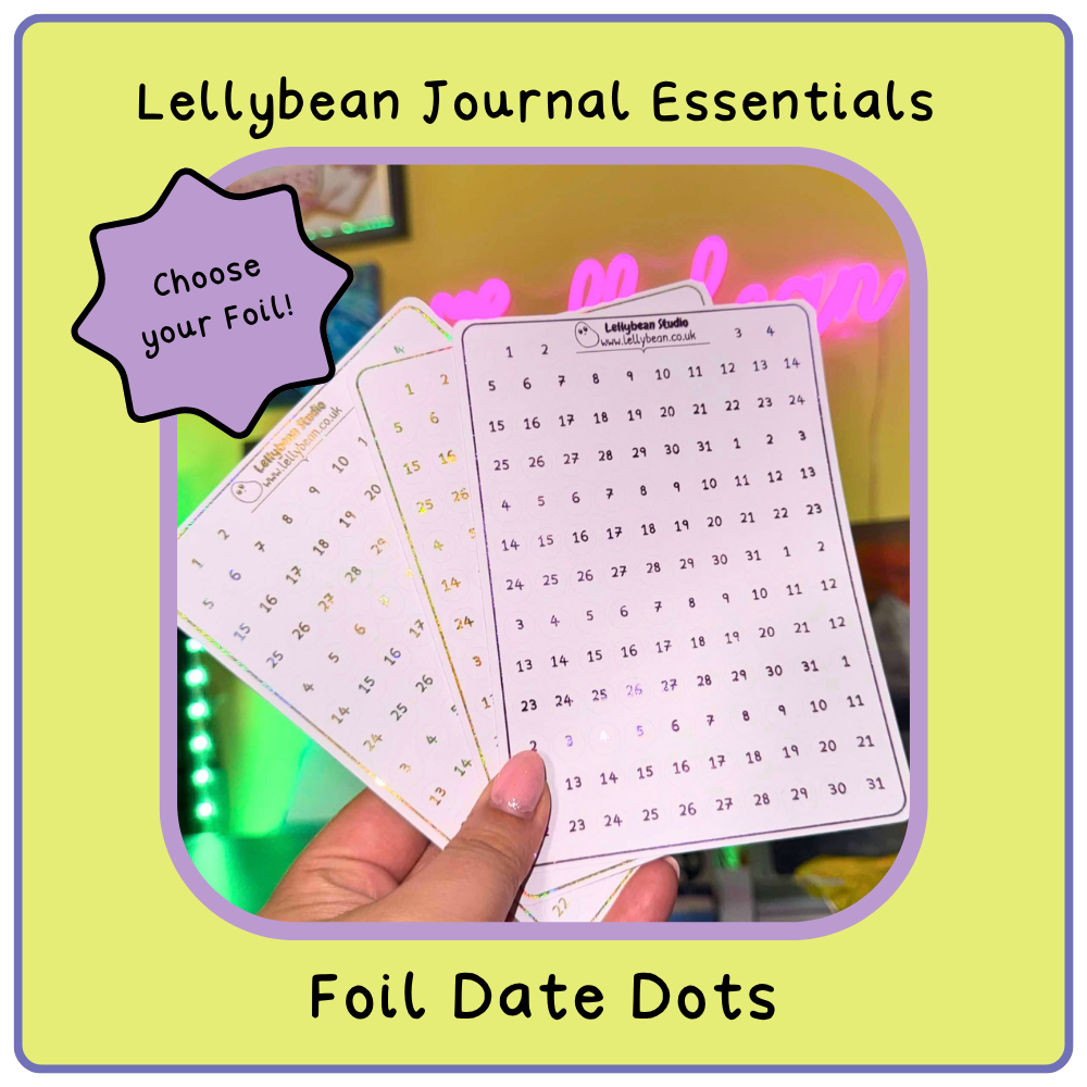 Lellybean Journal Essentials - Foil Date Dots