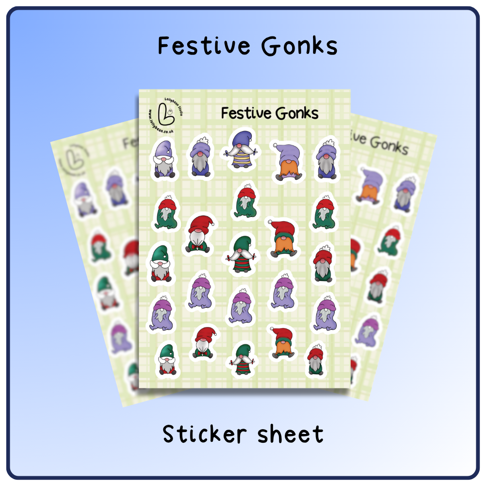 Festive Gonks - Sticker Sheet