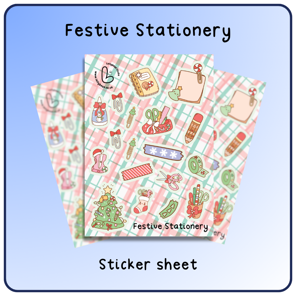 Festive Stationery - Sticker Sheet