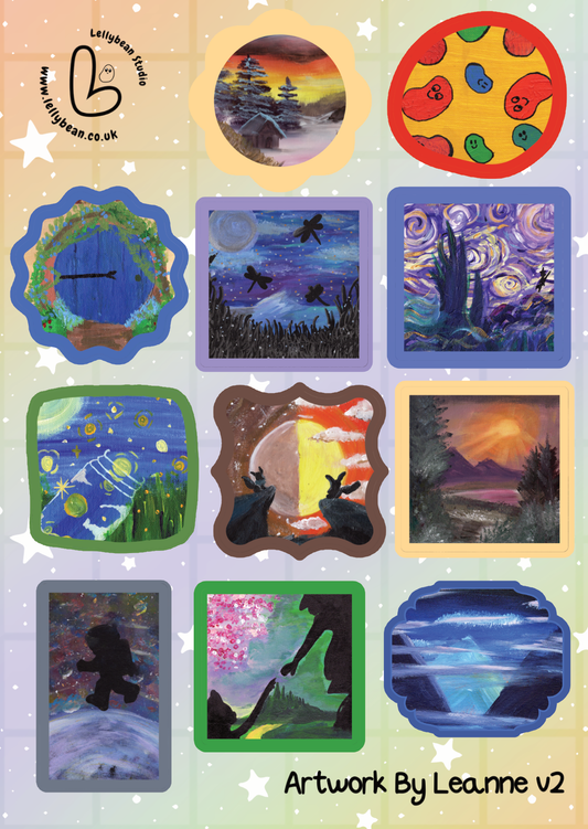 Artwork by Leanne V2 - Sticker Sheet