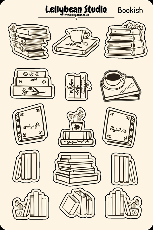 Bookish - Kraft Sticker Sheet