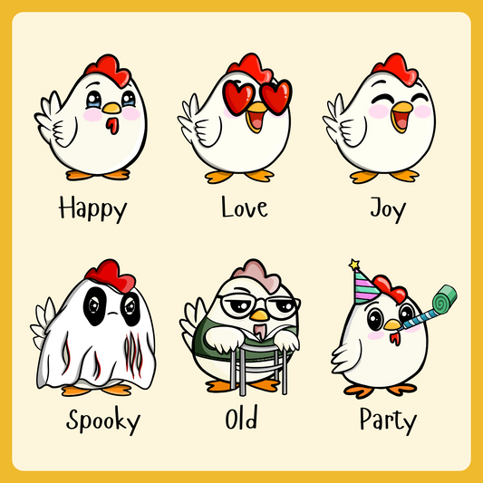 Chickens - Die Cut Stickers