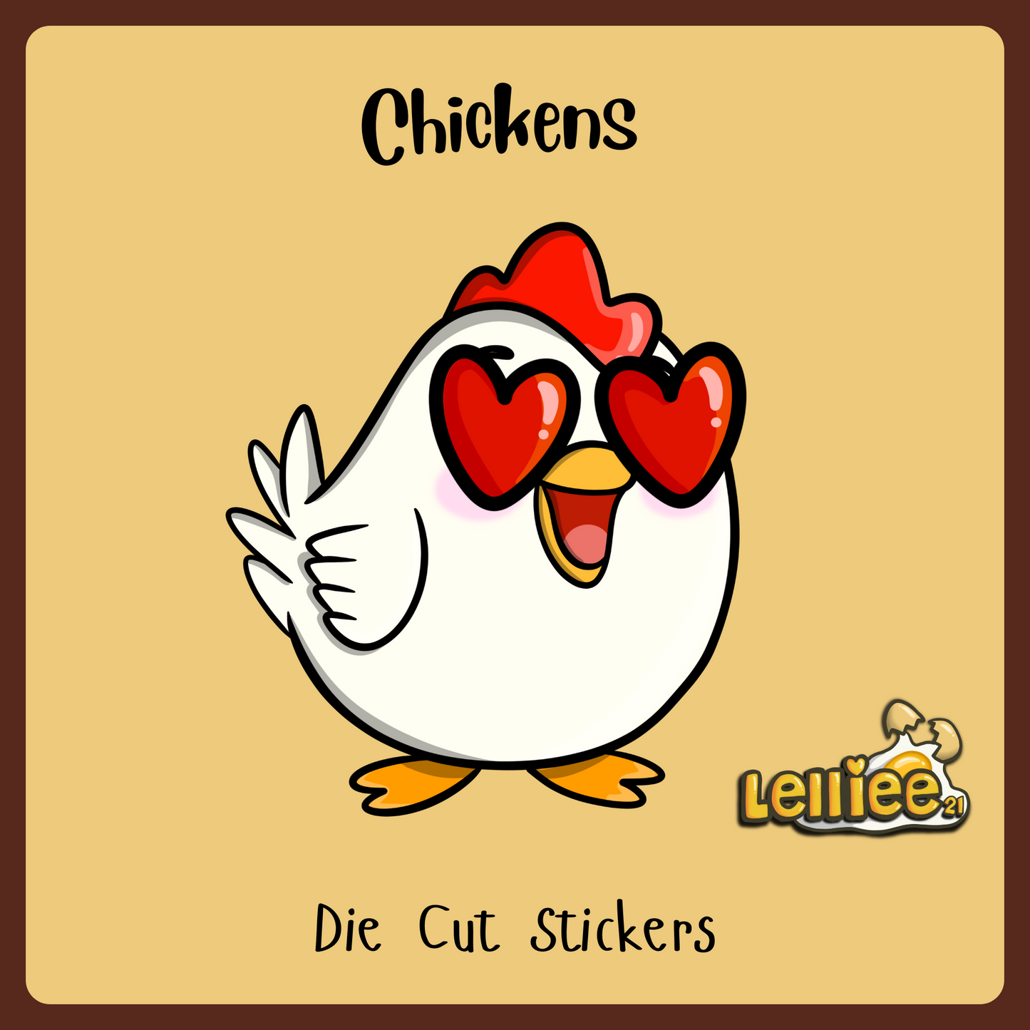 Chickens - Die Cut Stickers