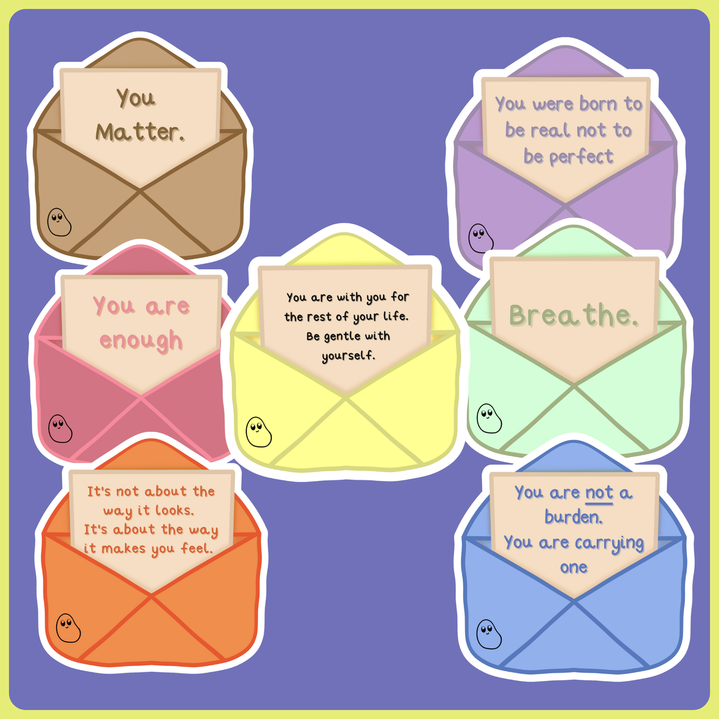 Self love letters - Die cut Stickers