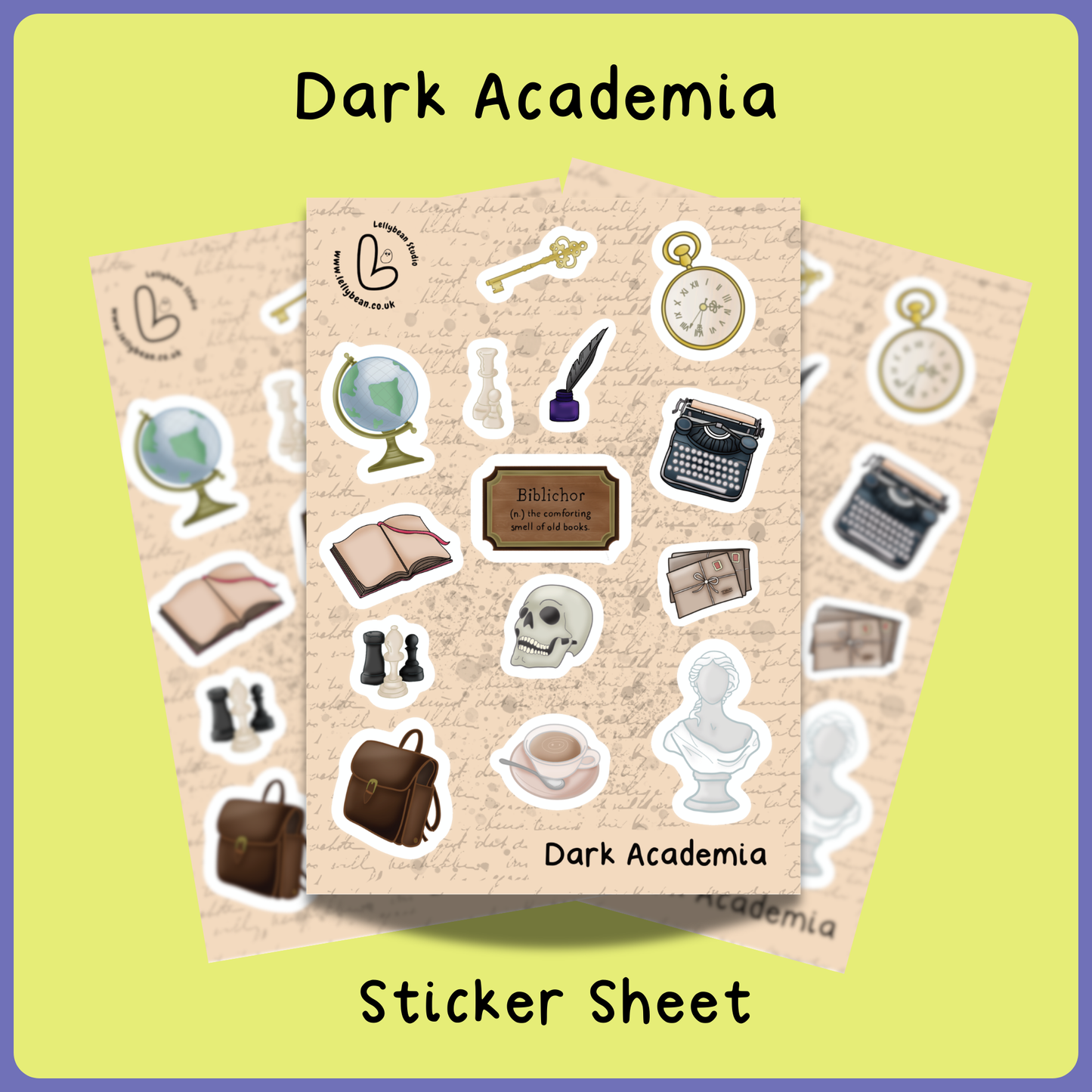 Dark Academia - Sticker Sheet