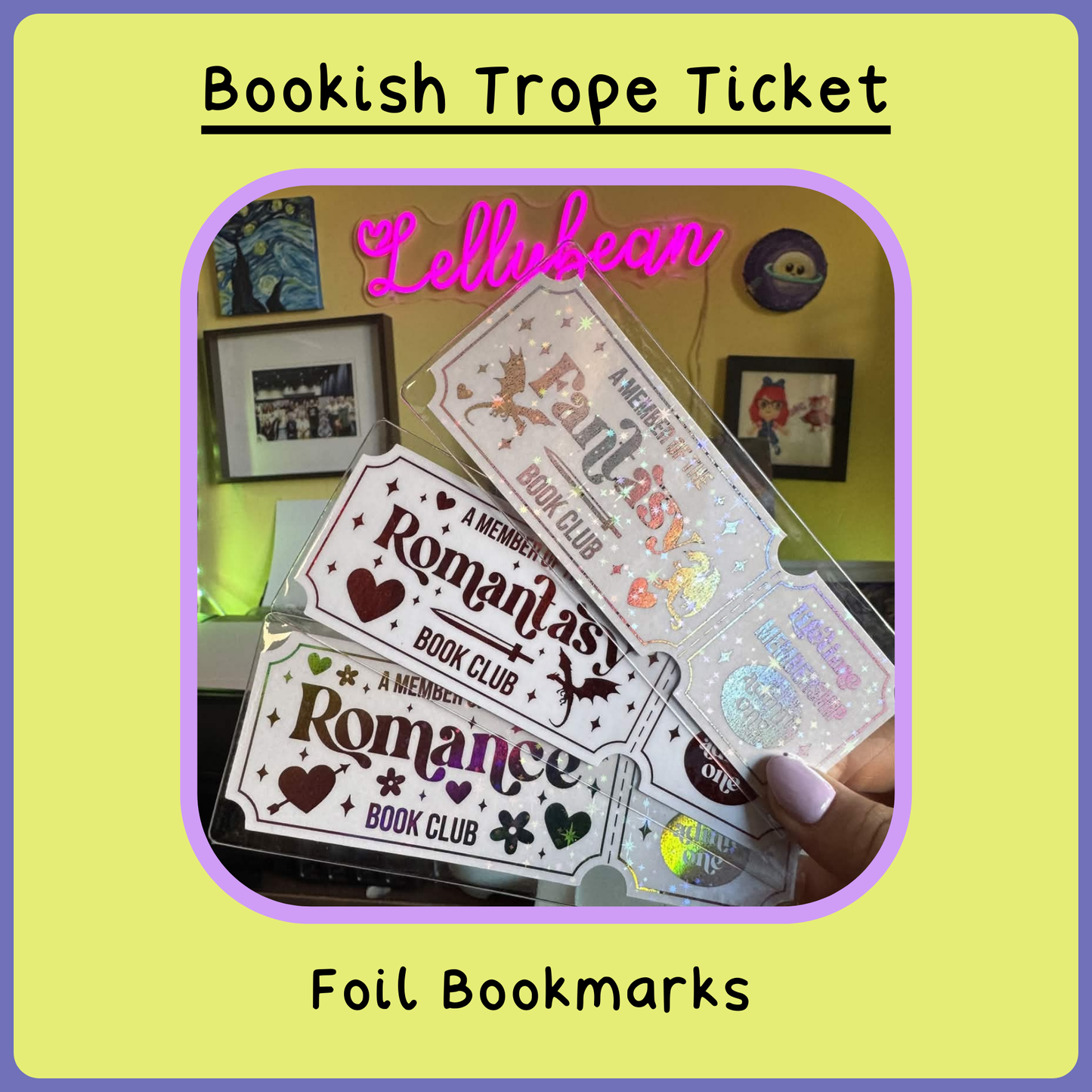 Foil Bookmarks - Bookish Trope Tickets
