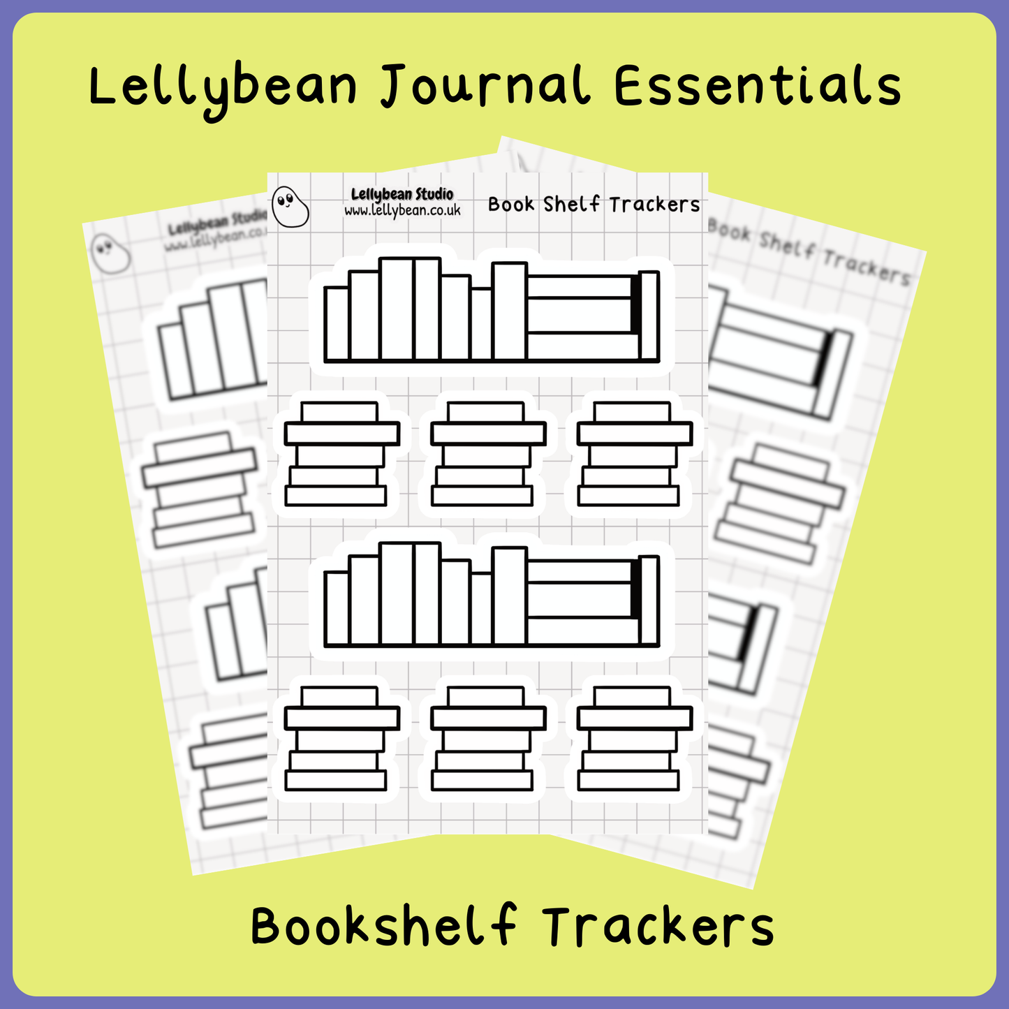 Lellybean Journal Essentials - Bookshelf Trackers