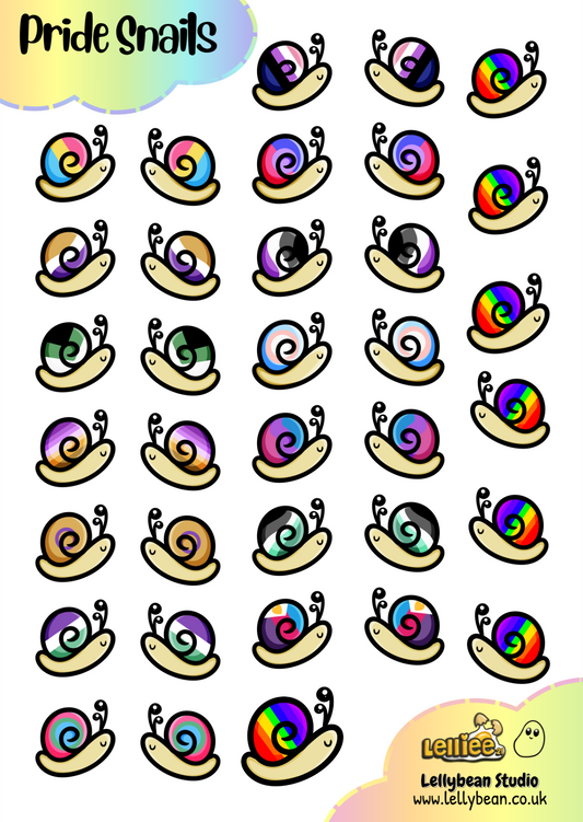 Pride Snails - Sticker Sheet