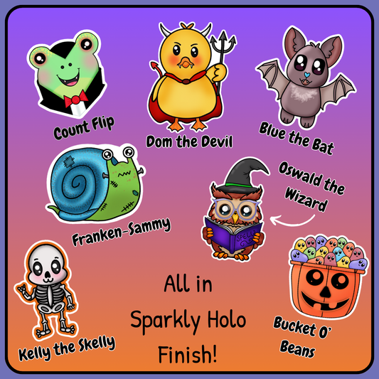 Hallowbean Characters - Die Cut Stickers