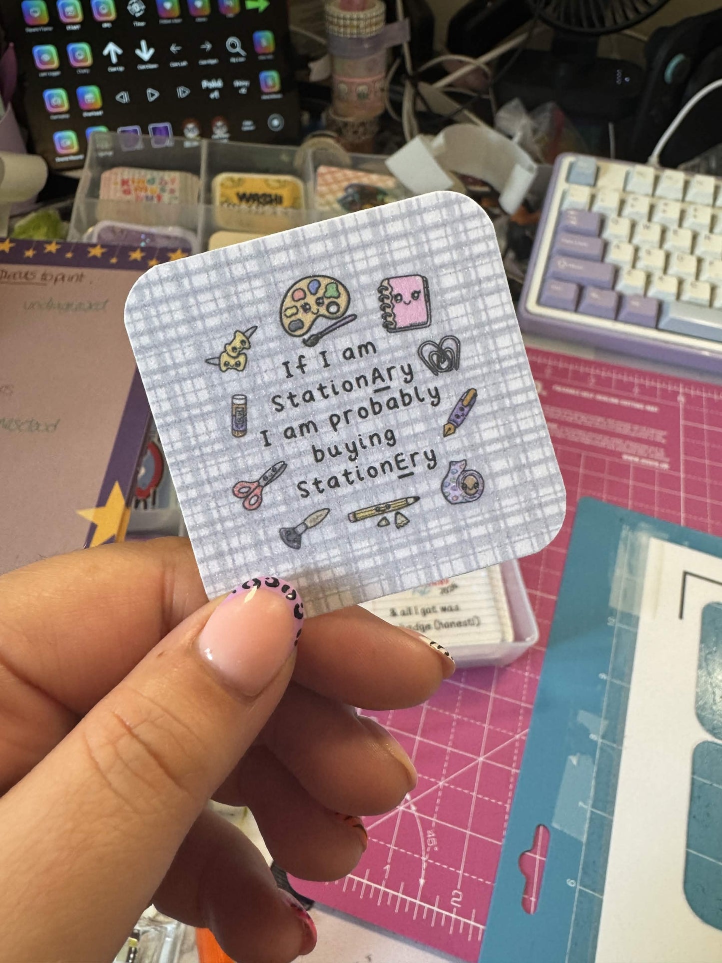 If I am Stationary - Die Cut Sticker (preorder)