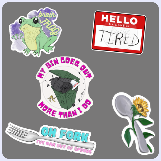 The Spoonie Collection- Die Cut Stickers