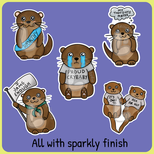 Oscar the Otter - Die cut Stickers