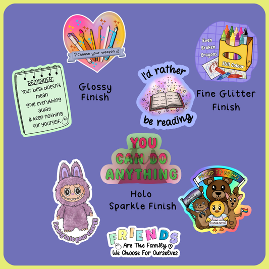 Friendships and Selfcare - Die Cut Stickers