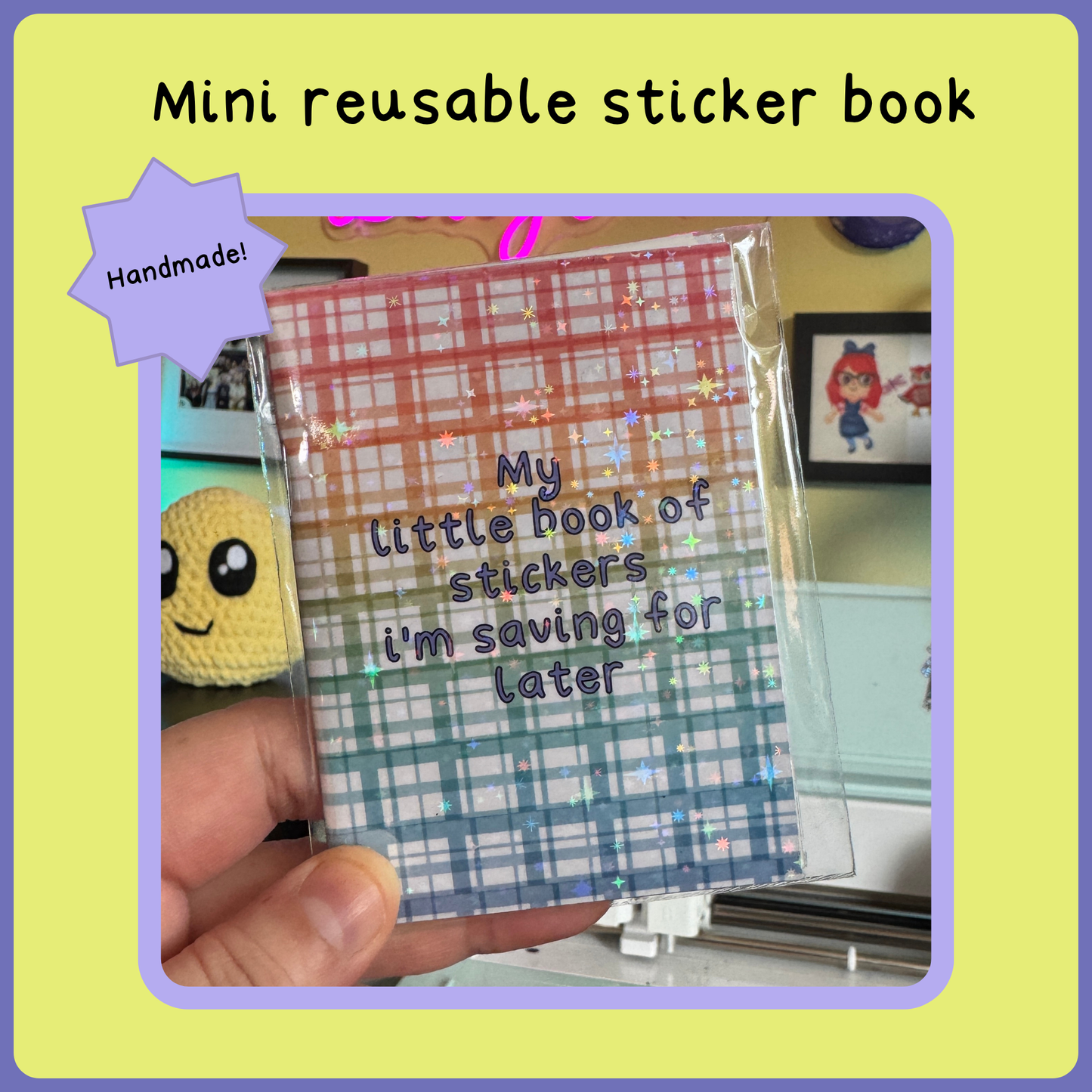 Handmade Mini Reusable sticker book