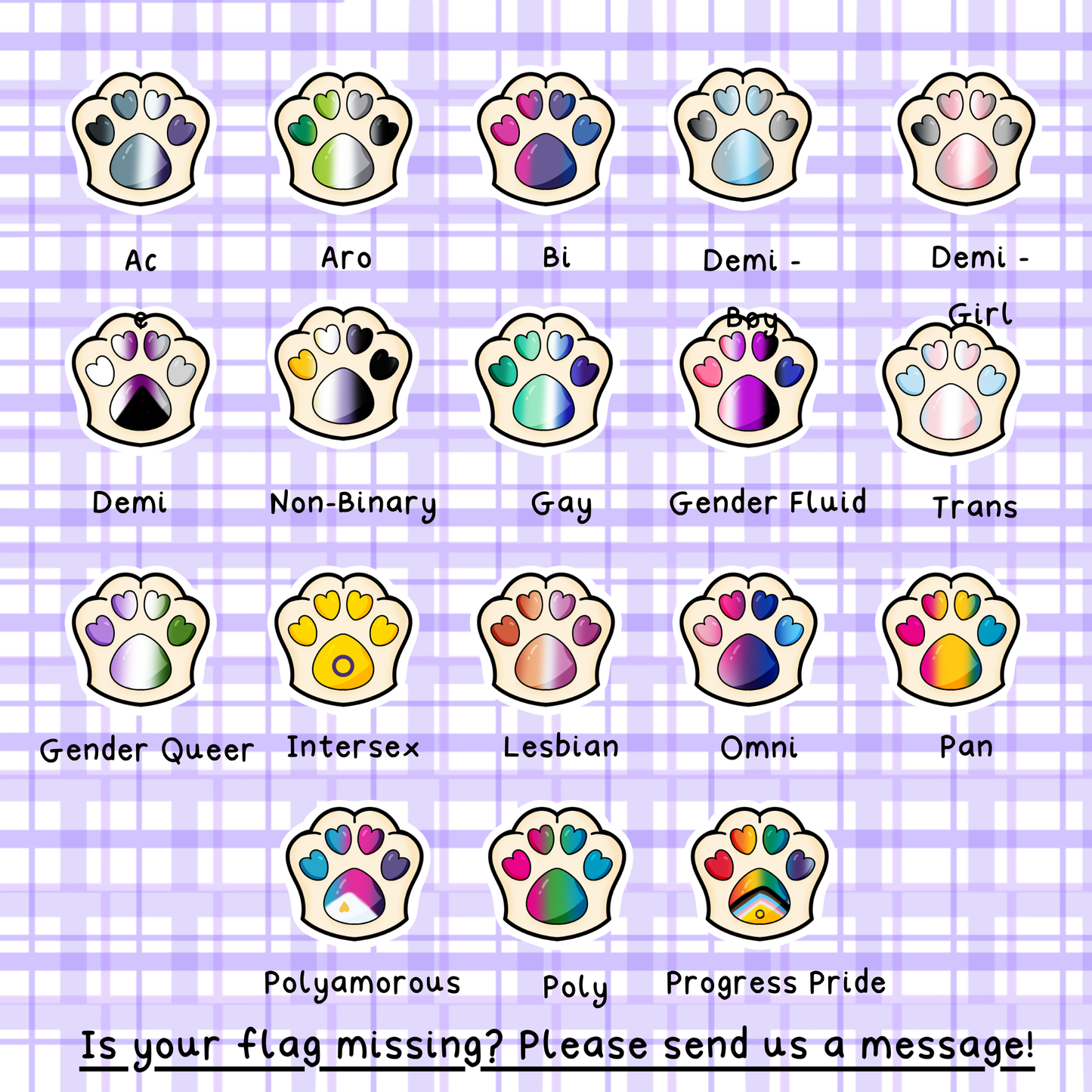 Bean and Toebean (Pride Edition) - Sticker Sheet