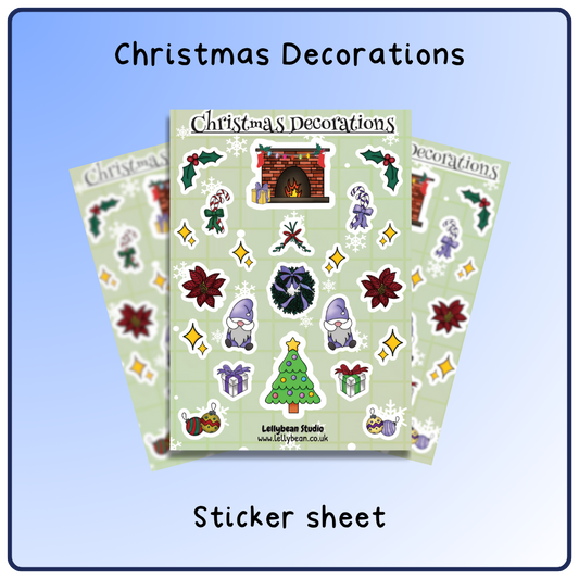 Christmas Decorations - Sticker Sheet