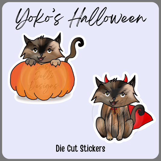 Yoko's Halloween - Die Cut Stickers