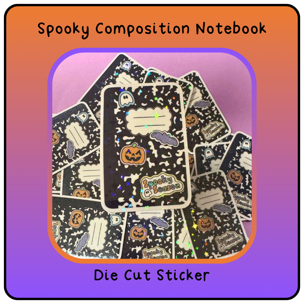Spooky Notebook - Die Cut Sticker