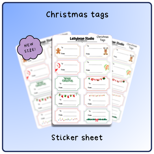 Christmas Gift Tags - Sticker Sheet
