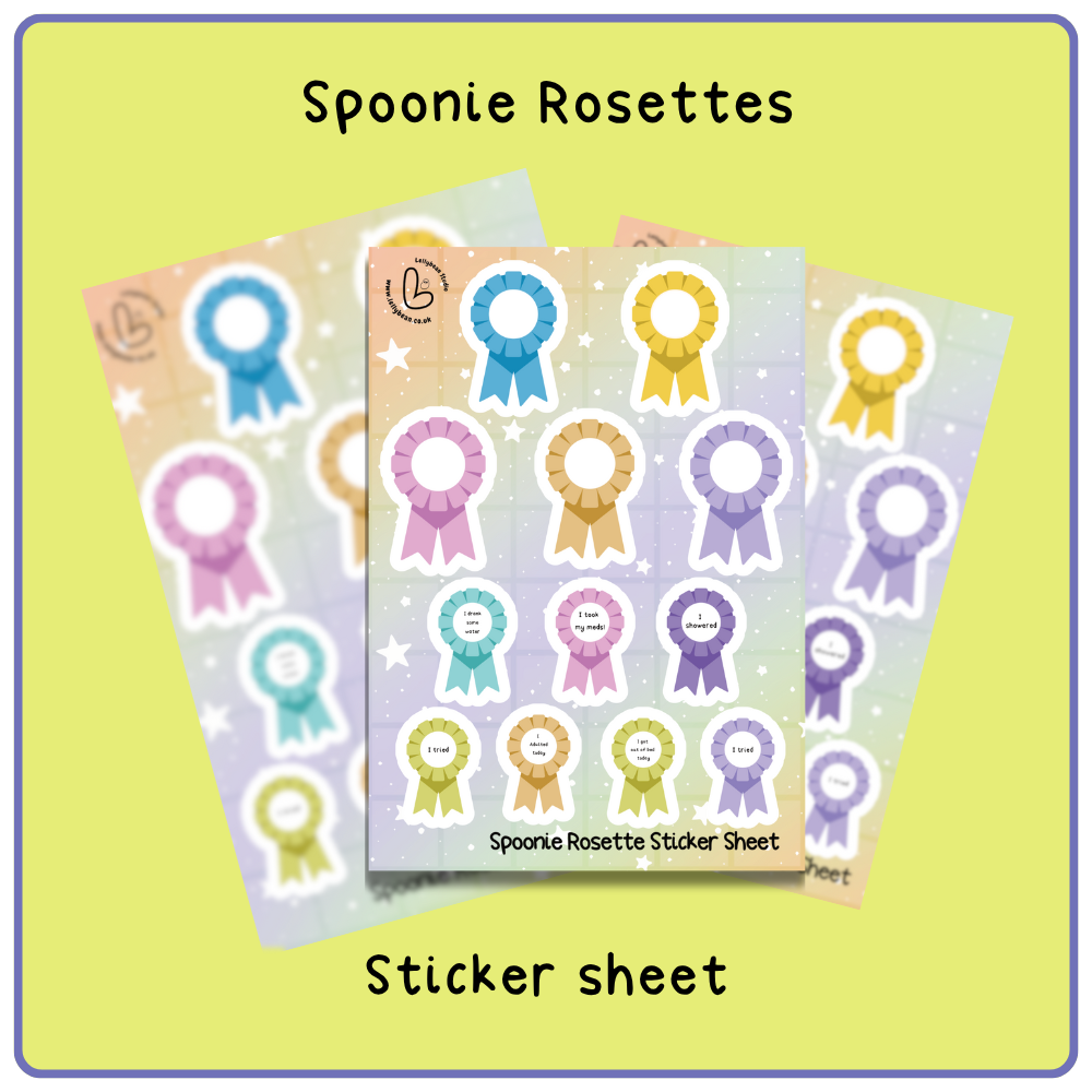 Spoonie Rosettes - Sticker Sheet