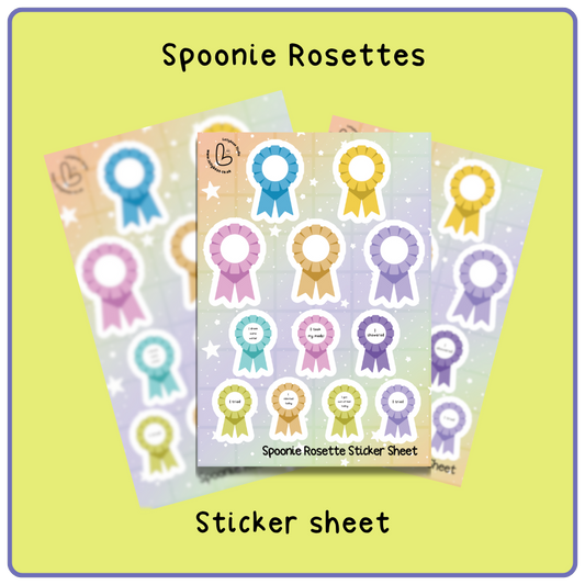 Spoonie Rosettes - Sticker Sheet