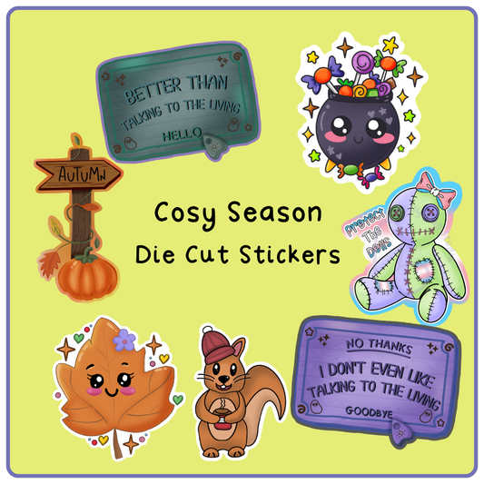 Cosy Season - Die Cut Stickers