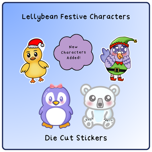 Lellybean Festive Characters- Die cut Stickers