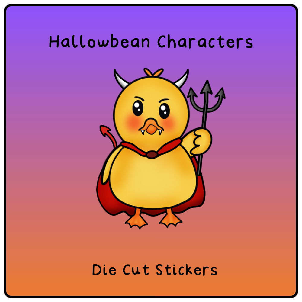 Hallowbean Characters - Die Cut Stickers
