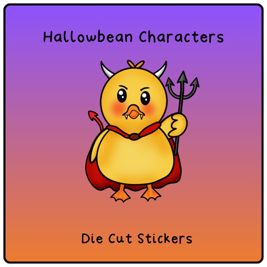 Hallowbean Characters - Die Cut Stickers