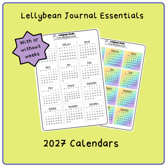 Lellybean Journal Essentials - 2027 Calendars
