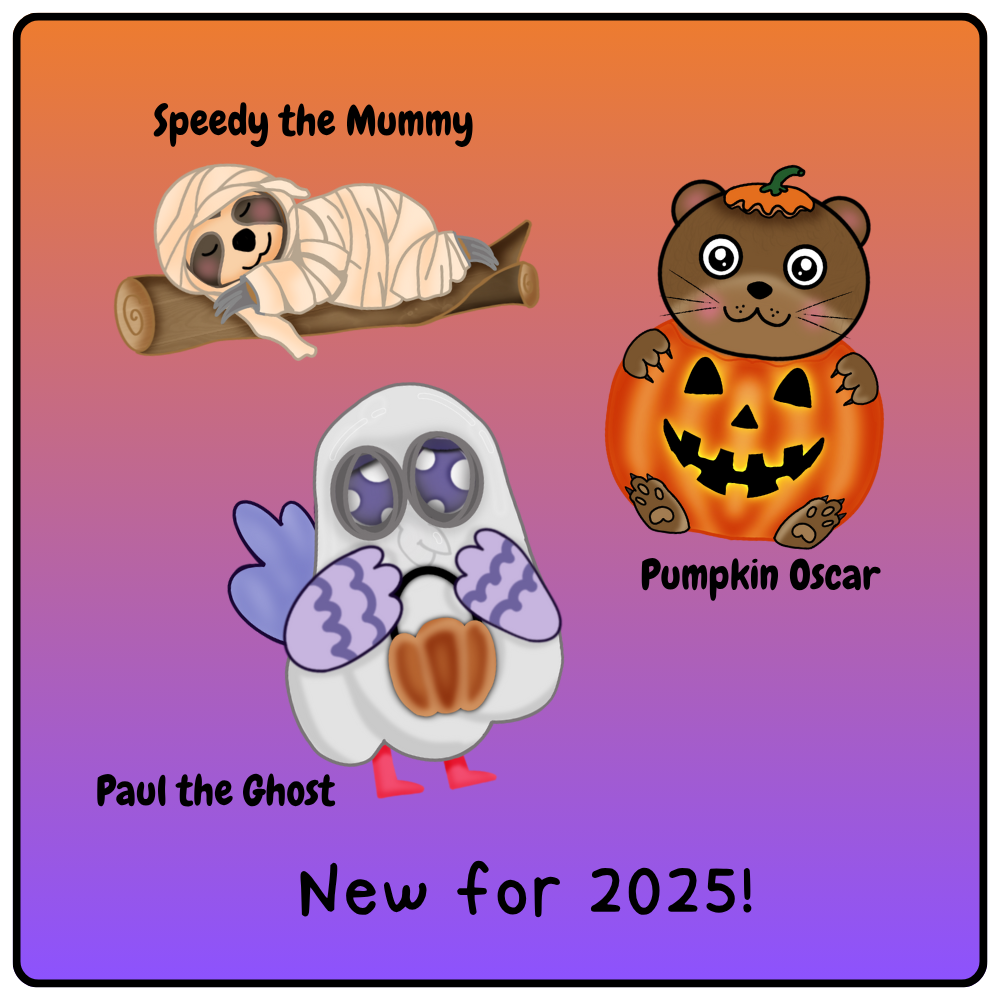Hallowbean Characters - Die Cut Stickers