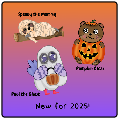 Hallowbean Characters - Die Cut Stickers