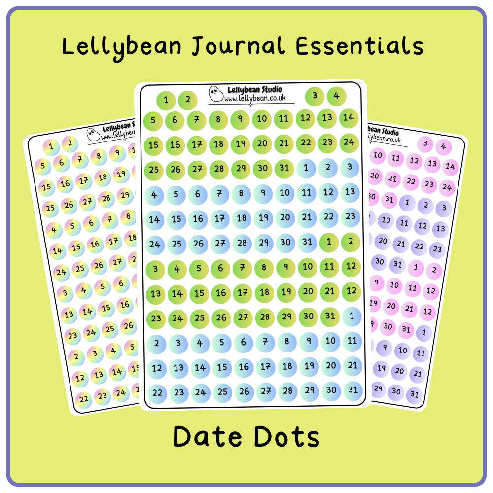 Lellybean Journal Essentials - Date dots