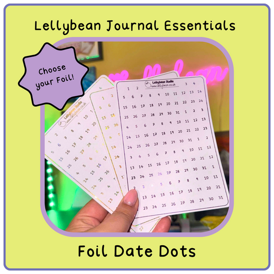 Lellybean Journal Essentials - Foil Date Dots