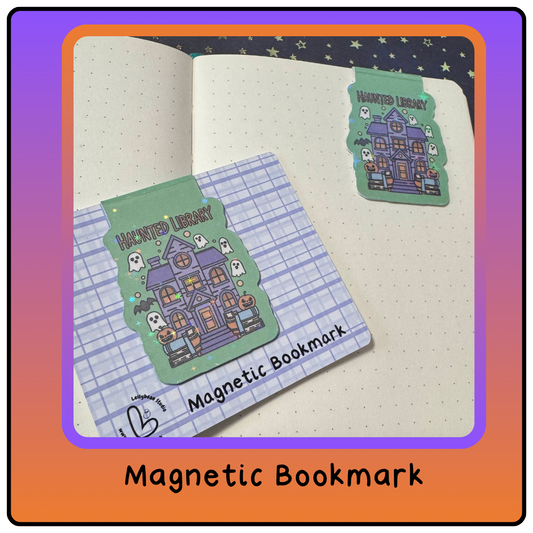 Magnetic Bookmark - Haunted Library