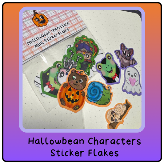 Sticker Flakes -  Hallowbean Characters