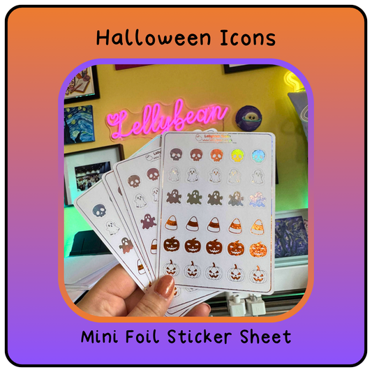 Halloween Icons - Mini Foil Sticker Sheet