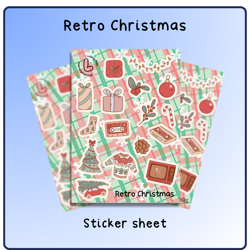 Retro Christmas - Sticker Sheet