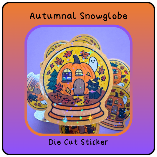 Autumnal Snowglobe - Die Cut Sticker
