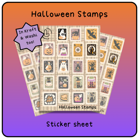 Halloween Stamps - Sticker Sheet