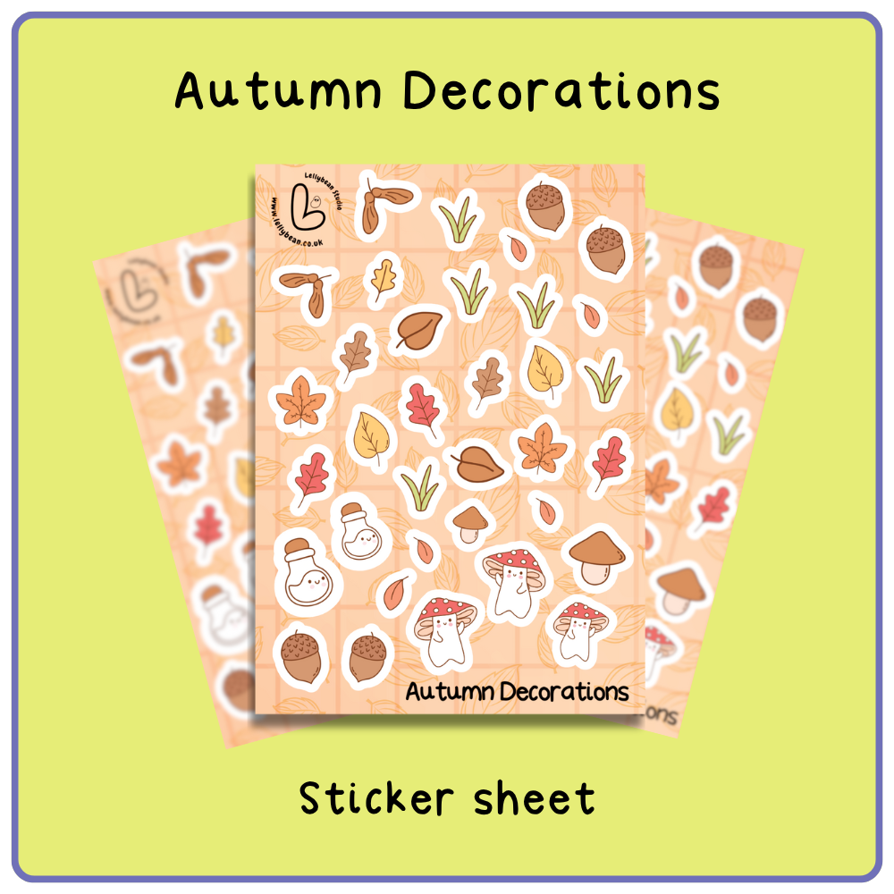 Autumn Decorations - Sticker Sheet