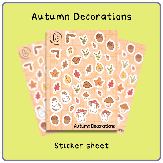 Autumn Decorations - Sticker Sheet