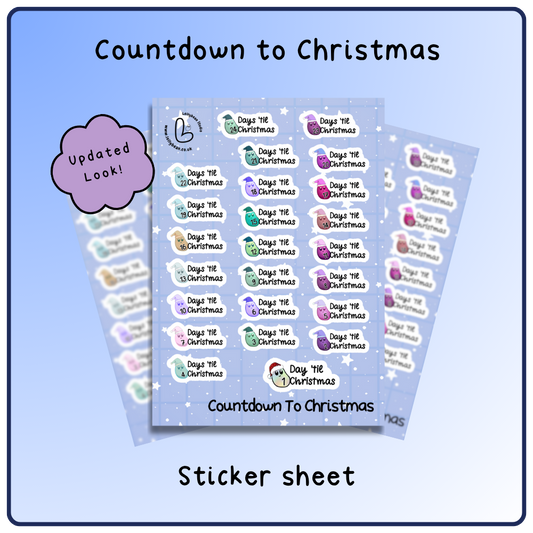 Countdown to Christmas - Sticker Sheet