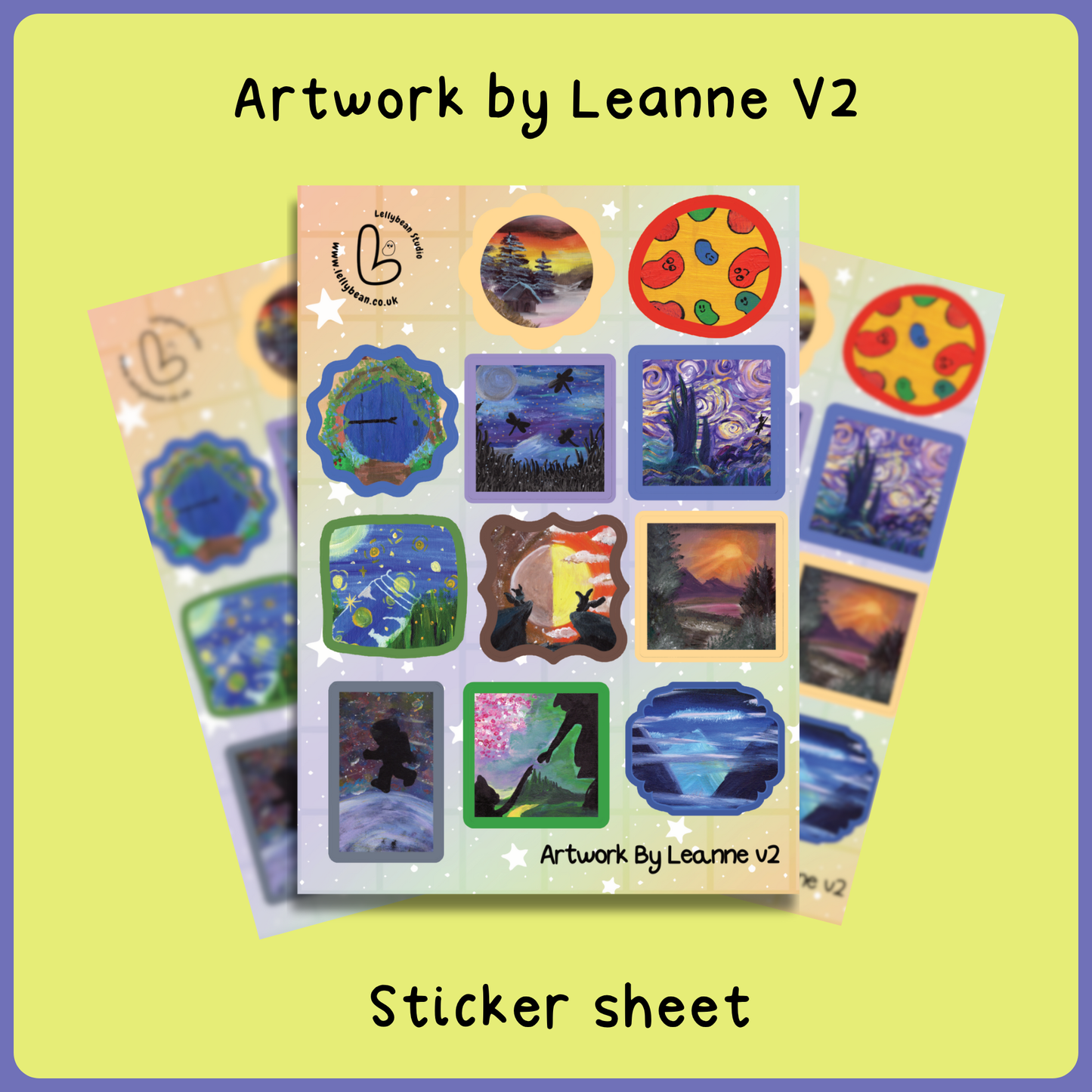 Artwork by Leanne V2 - Sticker Sheet
