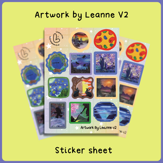 Artwork by Leanne V2 - Sticker Sheet