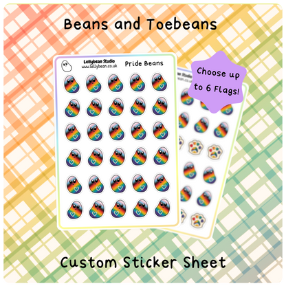 Bean and Toebean (Pride Edition) - Sticker Sheet