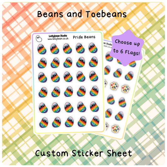Bean and Toebean (Pride Edition) - Sticker Sheet