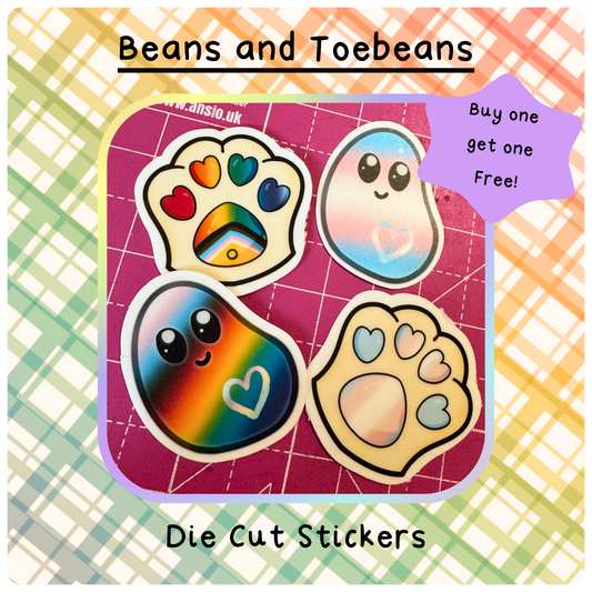 Bean and Toebeans (Pride Edition) - Die Cut Stickers